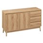5five - Buffet Placard 3 tiroirs Effet chêne Naturel abana