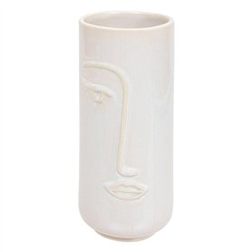 Atmosphera - Vase Visage soleya céramique h25cm Blanc