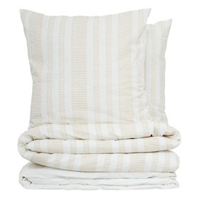Atmosphera - Parure de lit ISAO Coton Blanc Jaune 260x240cm