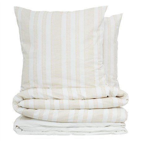 Atmosphera - Parure de lit ISAO Coton Blanc Jaune 260x240cm