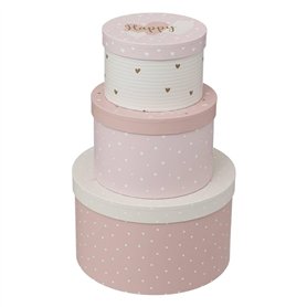 Atmosphera - Lot de 3 boîtes Rondes thalie d15 18 25cm Multicolore