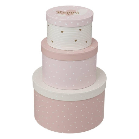 Atmosphera - Lot de 3 boîtes Rondes thalie d15 18 25cm Multicolore