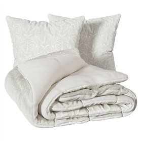 Atmosphera - Parure de lit imprimée nalh 260x240cm Beige Lin