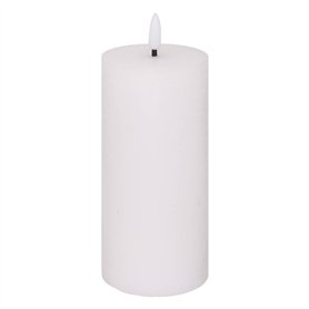 Atmosphera - Bougie ronde à led molia h18cm blanc