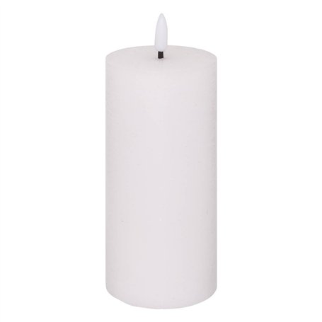 Atmosphera - Bougie ronde à led molia h18cm blanc