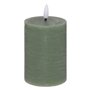 Atmosphera - Bougie ronde à led molia h13cm vert foncé