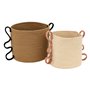 Atmosphera - Lot de 2 paniers Ronds Wavy Bliss Beige l25 30cm