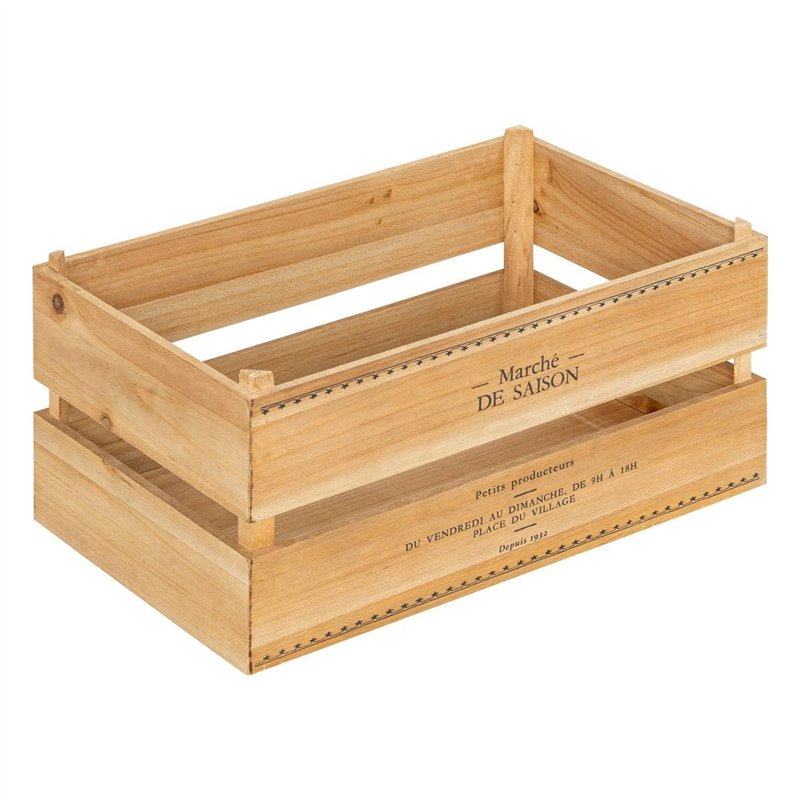 Image secondaire de Atmosphera - Lot de 2 cagettes Little Cottage Bois l30 35cm