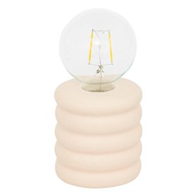 Atmosphera - Lampe à poser led perry céramique beige h19cm