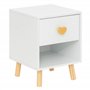 Atmosphera - Table de Chevet Enfant Amour Blanc h40cm