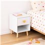Atmosphera - Table de Chevet Enfant Amour Blanc h40cm