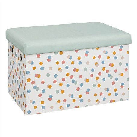 Atmosphera - Pouf pliable enfant enio bleu 57x36cm