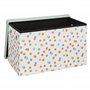 Atmosphera - Pouf pliable enfant enio bleu 57x36cm