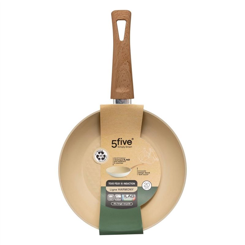 Image secondaire de 5five - poêle harmony d20cm en aluminium forgé beige
