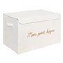 Atmosphera - Coffre de Rangement Enfant Yuma Blanc Bouclette 36x57cm