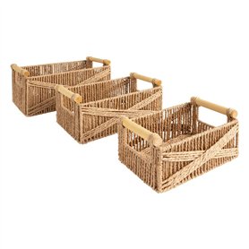 Atmosphera - Lot de 3 caisses eugène beige l26 31 36cm