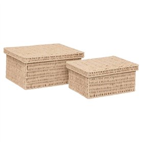 5five - lot de 2 boîtes range-documents kord en papier tressé