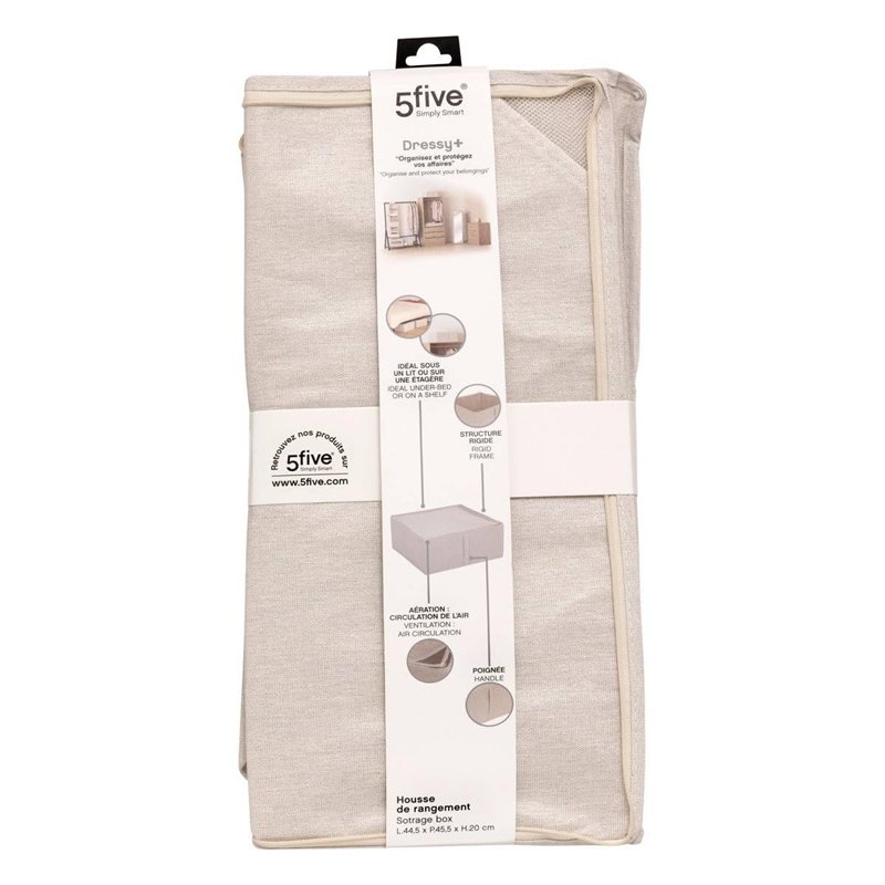 Image secondaire de 5five - housse de rangement groomy rigide beige