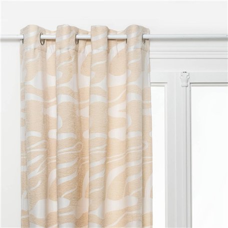 Atmosphera - Rideau madini Jacquard Beige 140x260cm