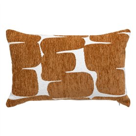 Atmosphera - Housse de coussin jeni chenille marron 50x30cm