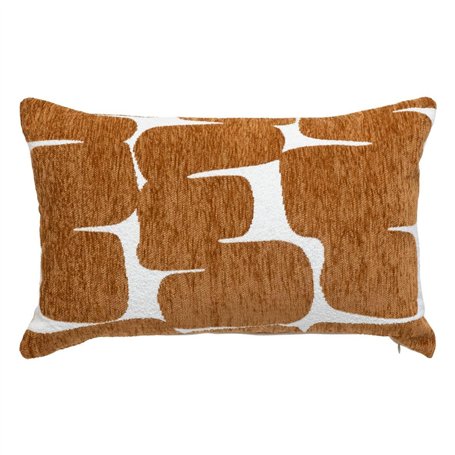 Atmosphera - Housse de coussin jeni chenille marron 50x30cm