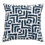Atmosphera - Housse de Coussin Jeni Chenille Bleu égéen 40x40cm