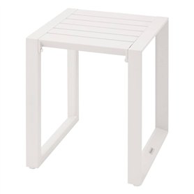 Hespéride - Table d'appoint Carrée Allure Blanc - 44 x 44 x 55 cm - Aluminium Traité Epoxy Antirouille