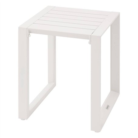 Hespéride - Table d'appoint Carrée Allure Blanc - 44 x 44 x 55 cm - Aluminium Traité Epoxy Antirouille