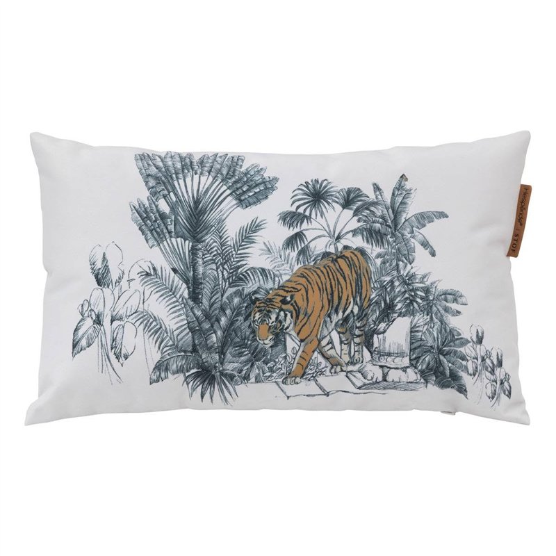 Hespéride - Coussin déco d extérieur Maoria Motif Tigre 50 x 30cm en Polyester