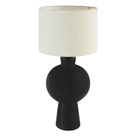 Atmosphera - Lampe à poser yulia noir h59cm