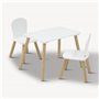 Atmosphera - Ensemble Table et 2 chaises Enfant Alex Blanc 3 pièces