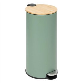 5five - poubelle couvercle bambou 30l modern color vert