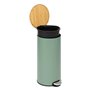 5five - poubelle couvercle bambou 30l modern color vert