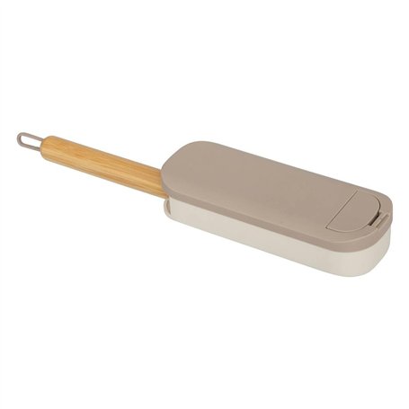 5five - brosse à textile avec manche en bambou gris 7,3x4cm