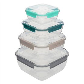 5five - lot de 4 boîtes kliccaré en plastique