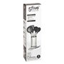 5five - 5 ustensiles de cuisine avec pot de rangement en inox