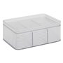 5five - organisateur plastor 3 compartiments gris 22,5x15,3cm