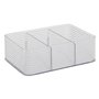 5five - organisateur plastor 3 compartiments gris 22,5x15,3cm