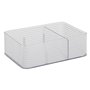 5five - organisateur plastor 3 compartiments gris 22,5x15,3cm
