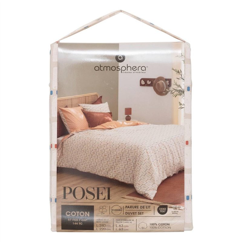 Image secondaire de Atmosphera - Parure de lit imprimée posei Lin 240x220cm