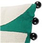 Atmosphera - Coussin brodé malakite Vert cèdre 30x30cm