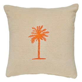 Atmosphera - Coussin brodé Yucatan Ivoire 58x38cm
