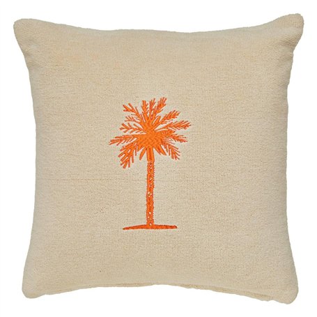 Atmosphera - Coussin brodé Yucatan Ivoire 58x38cm
