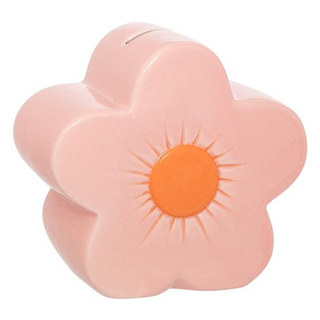 Atmosphera - Tirelire Fleur anae Rose h13,5cm