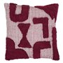Atmosphera - Coussin Poppy Coton tufté Violet 50x50cm