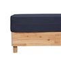 Atmosphera - Drap Housse Flora Gaze de Coton Bleu 160x200cm