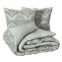Atmosphera - Parure de lit 3 pièces Wild Jacquard Vert céladon 240x220cm