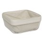 5five - corbeille à pain mayaj en métal et coton beige 25,5x25,5cm