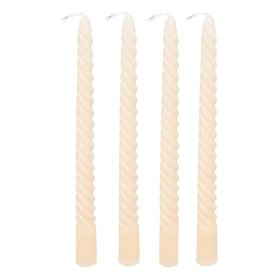 Atmosphera - 4 bougie-bâtons twist many ivoire 180g