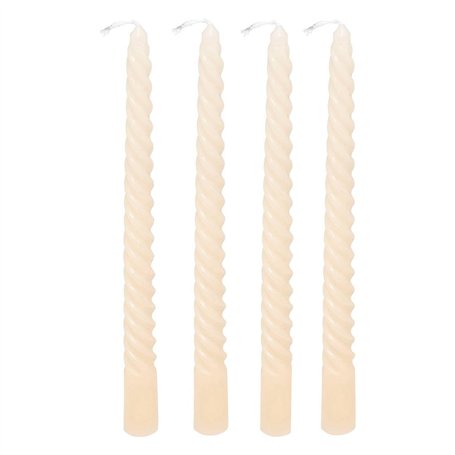 Atmosphera - 4 bougie-bâtons twist many ivoire 180g